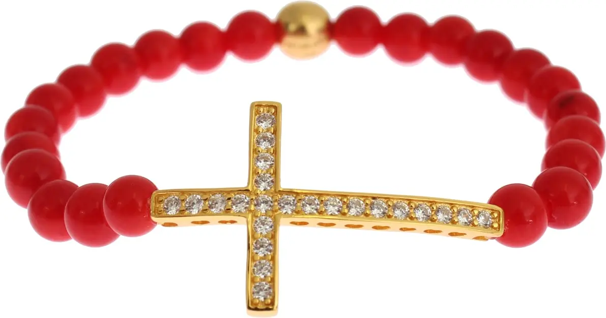 Armband Nialaya Jewelry Elegant Gold und Roter Koralle
