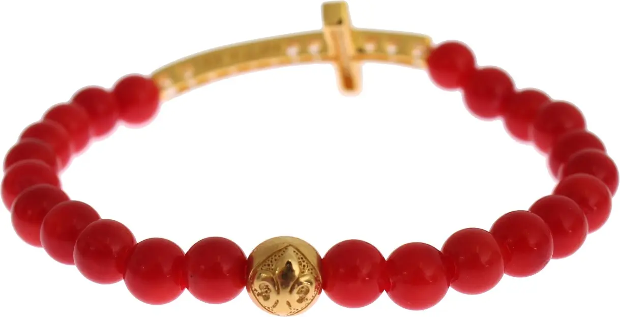 Armband Nialaya Jewelry Elegant Gold und Roter Koralle