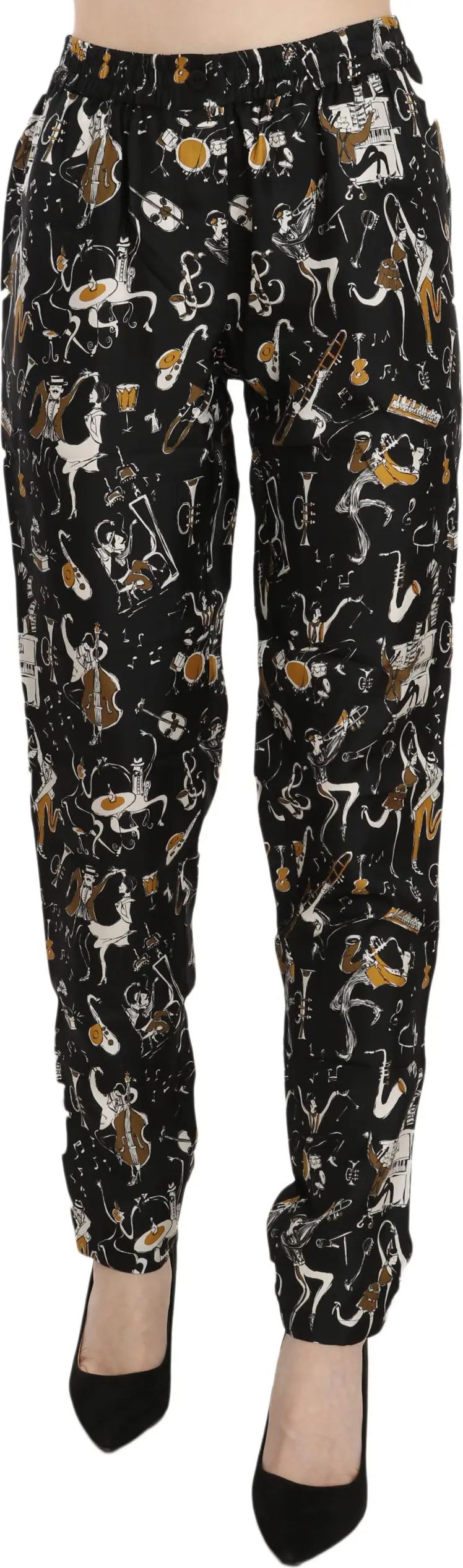 Pants Dolce & Gabbana Black Jazz Club Print