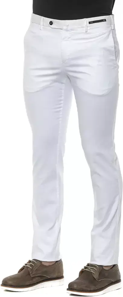 Trouser PT Torino White Cotton