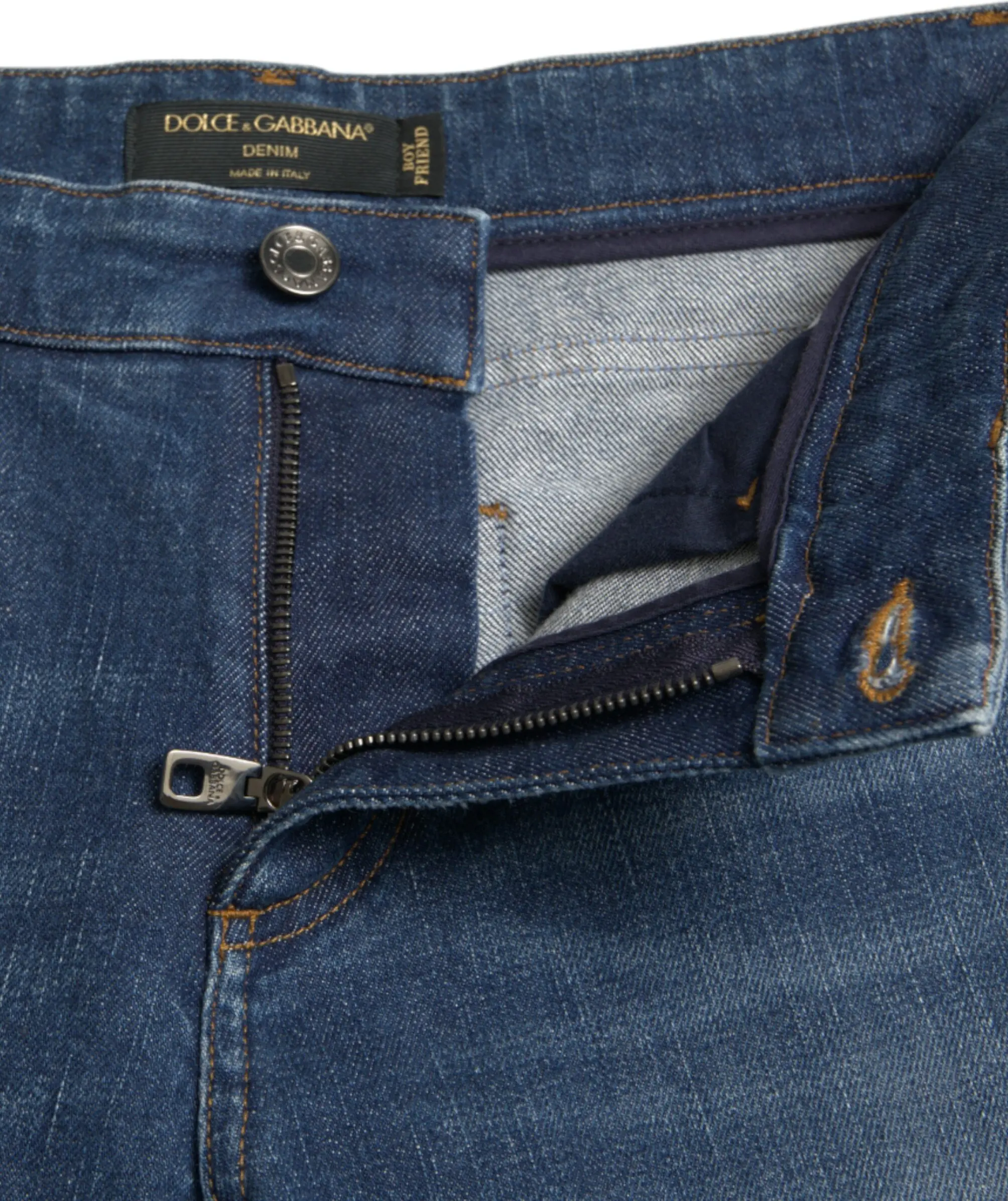 Jeans Dolce & Gabbana BOYFRIEND Mid Waist Cotton Denim Jeans