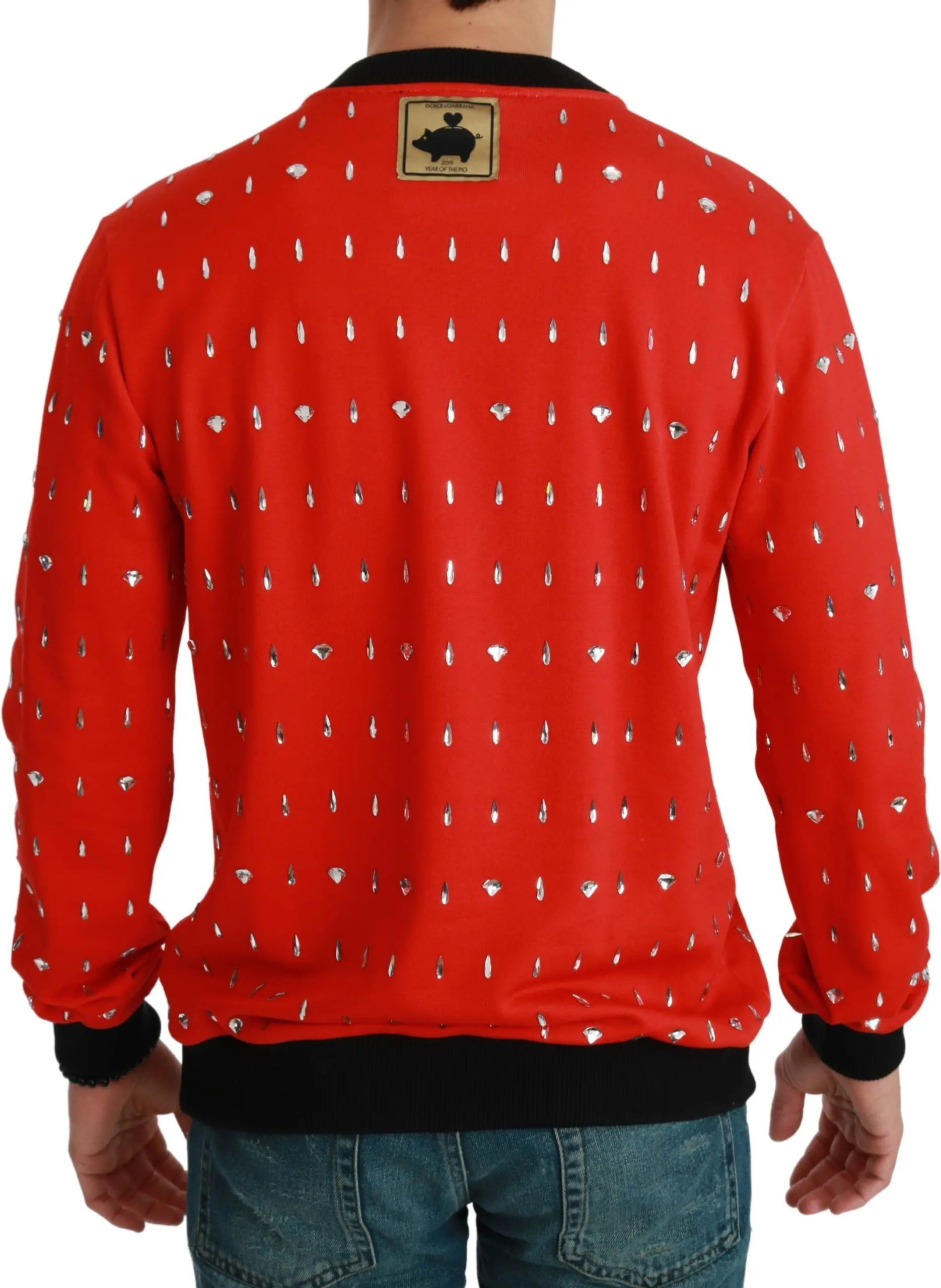 Sweater Dolce & Gabbana Red Crystal Pig of the Year