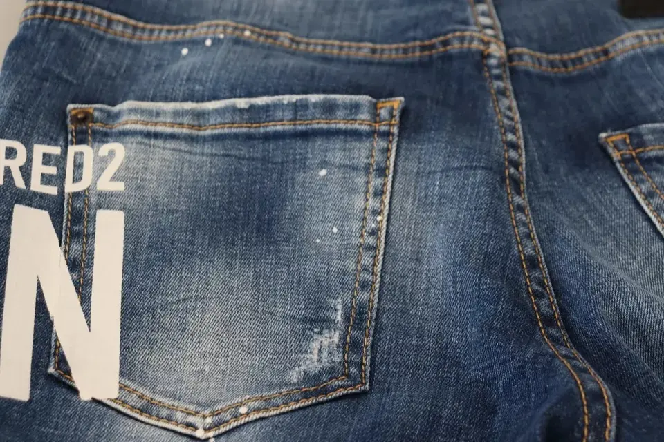 Blue Icon Low Waist Cropped Cool Girl Denim Jeans by Dsquared2