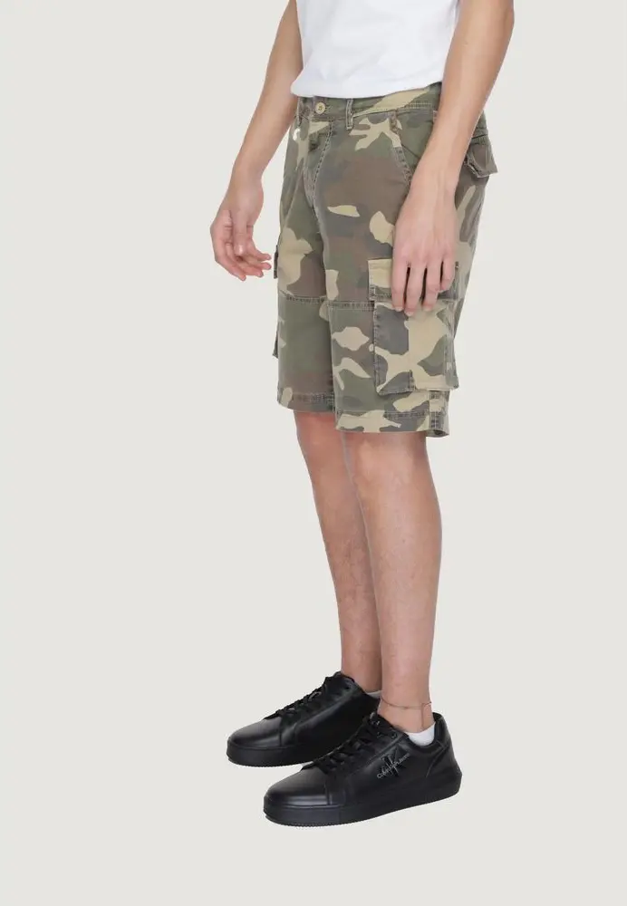 Beige Cotton Bermuda Shorts