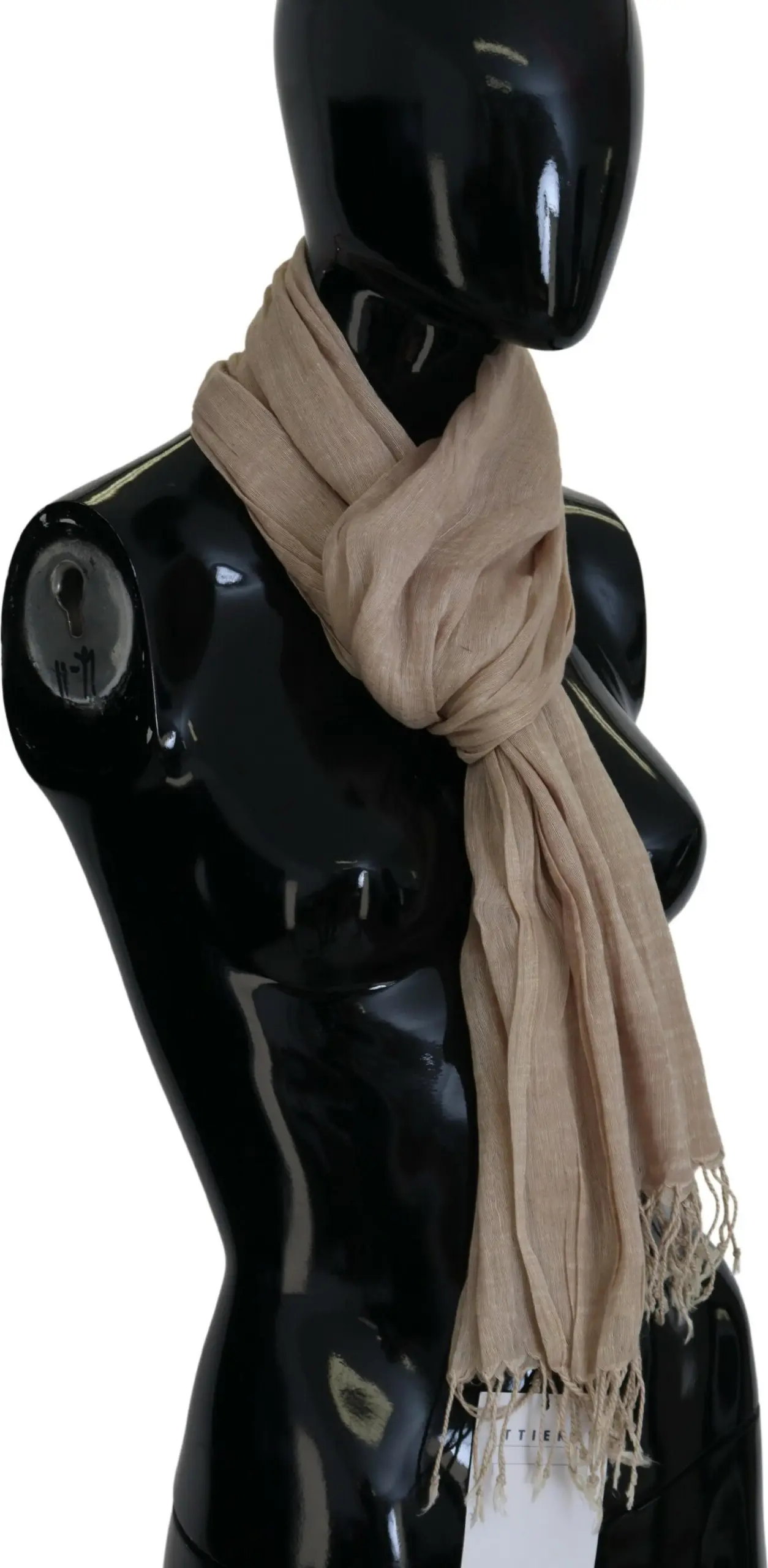 Scarf Costume National Chic Beige Fringed
