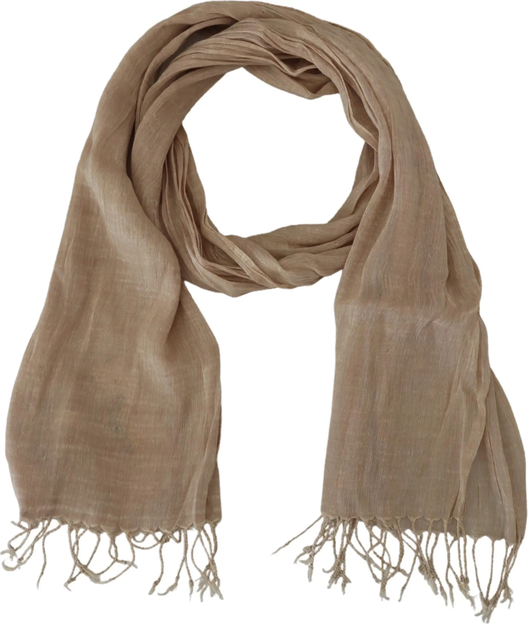 Scarf Costume National Chic Beige Fringed