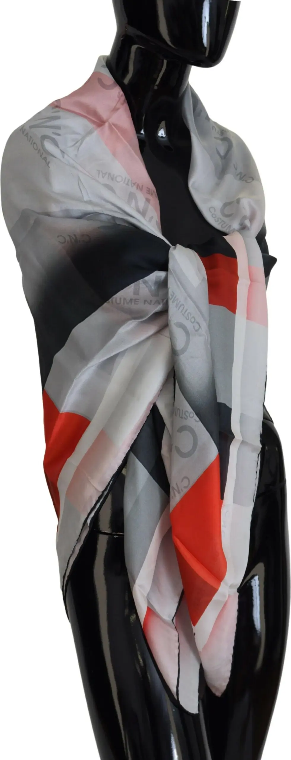 Scarf Costume National Elegant Checkered Silk Scarf