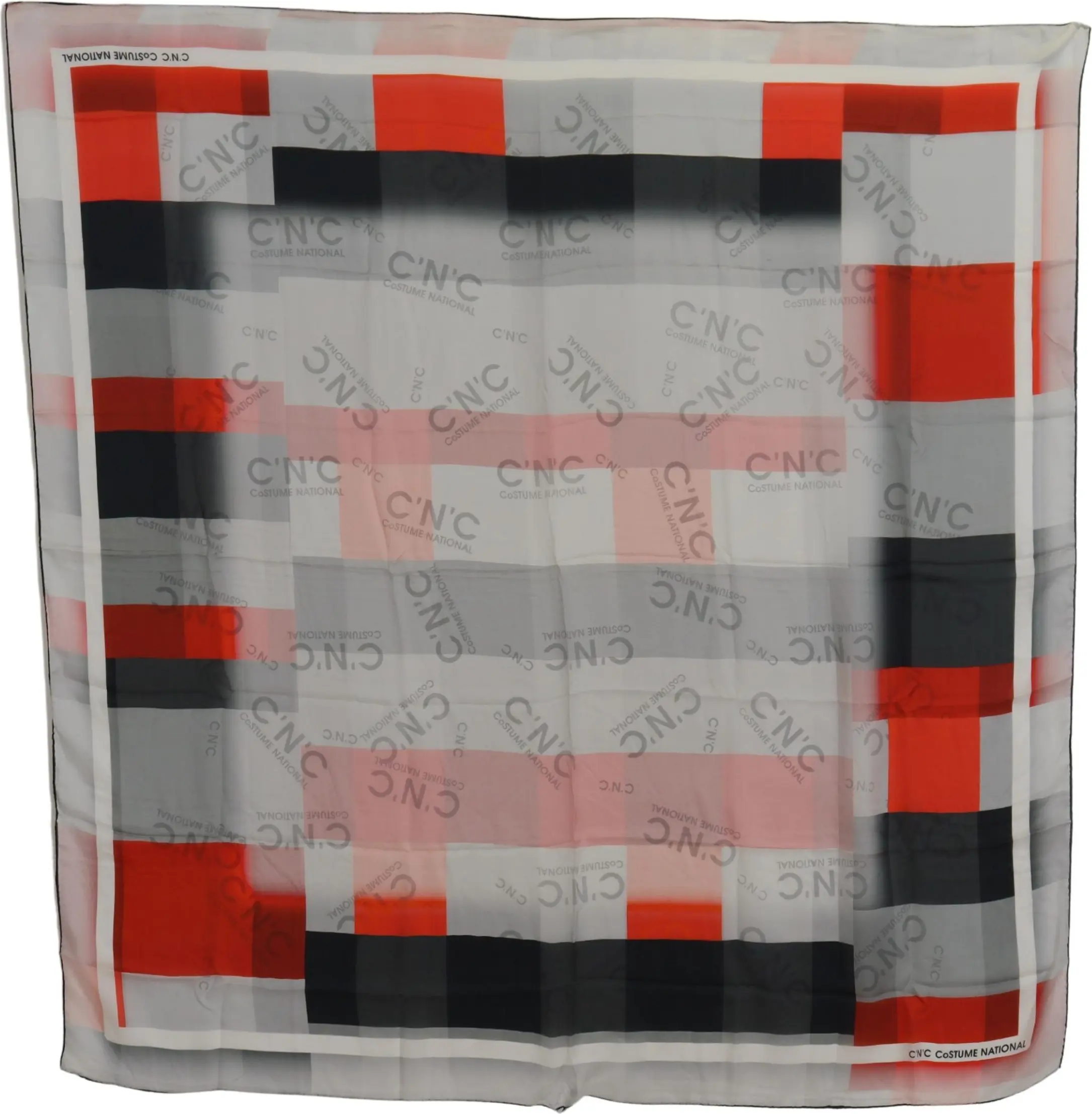 Scarf Costume National Elegant Checkered Silk Scarf