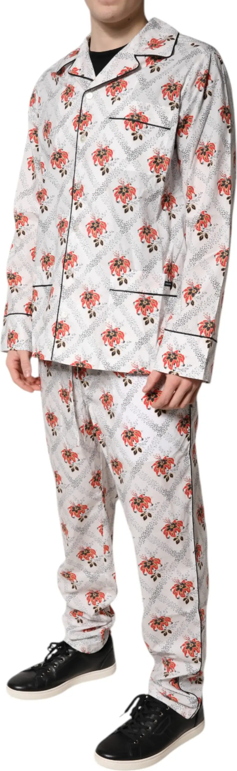 Pajama Set Dolce & Gabbana Multicolor Floral Print Cotton