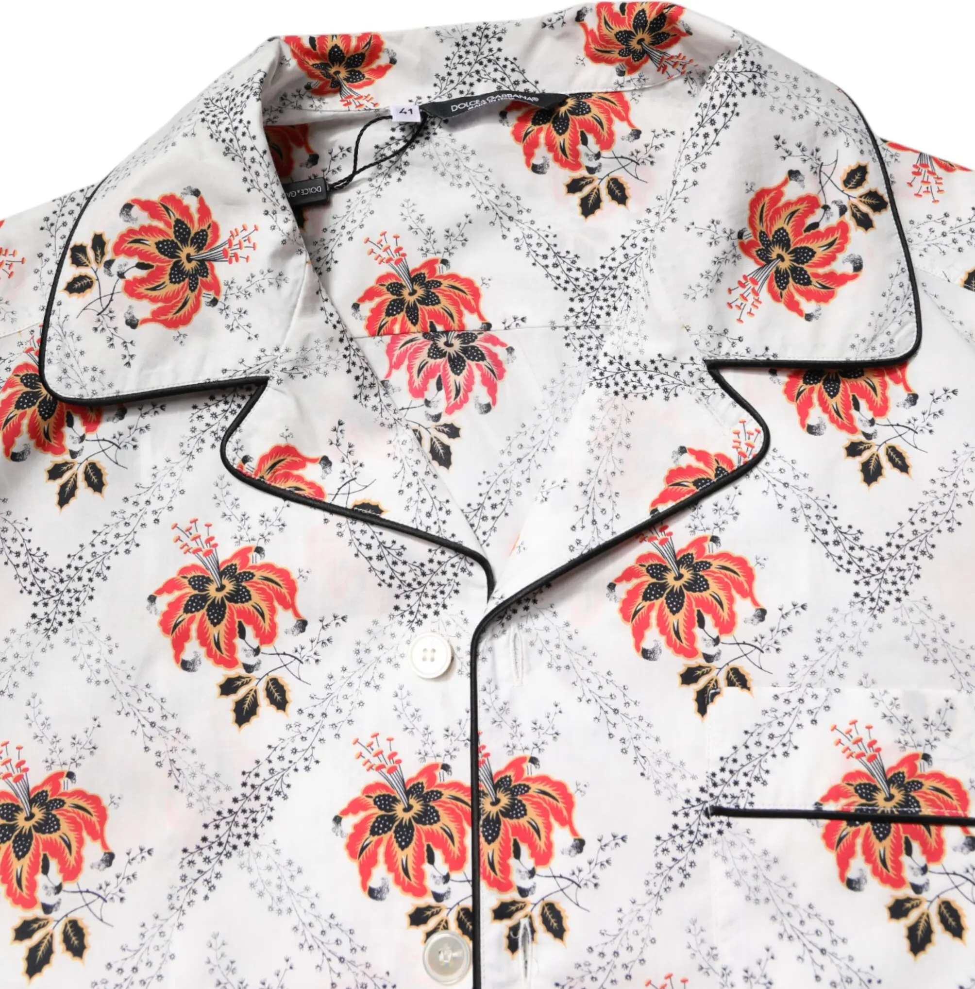 Pajama Set Dolce & Gabbana Multicolor Floral Print Cotton