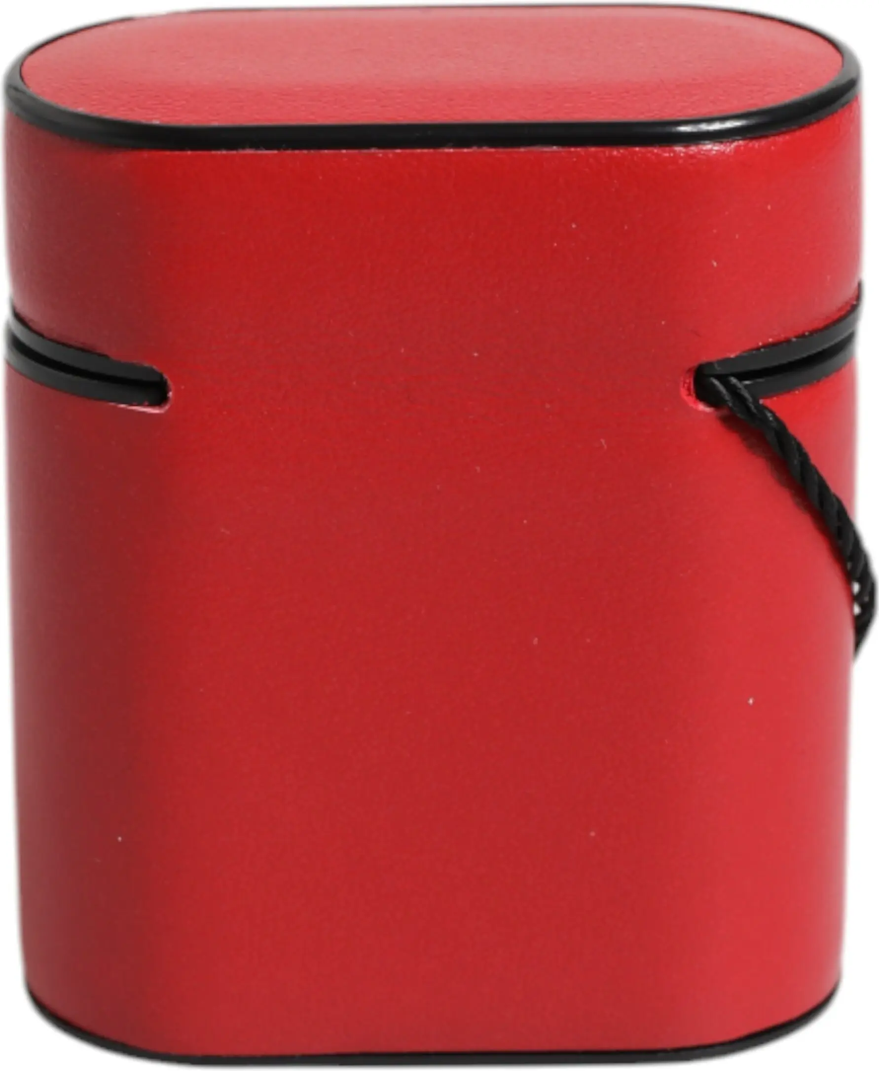 Flip Holder Dolce & Gabbana Rotes Kalbsleder mit Logoprint für Airpods