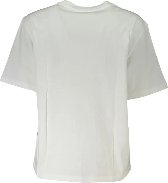White Cotton Women T-Shirt