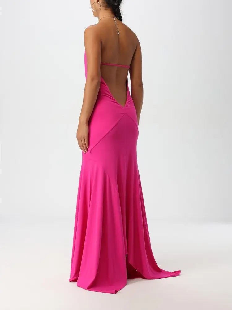 Fuchsia Jersey Cocktail Dress The Attico