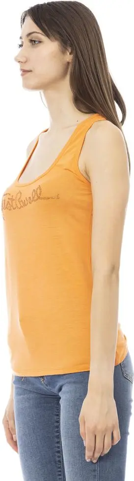 Just Cavalli Orange Viskose Damen Top
