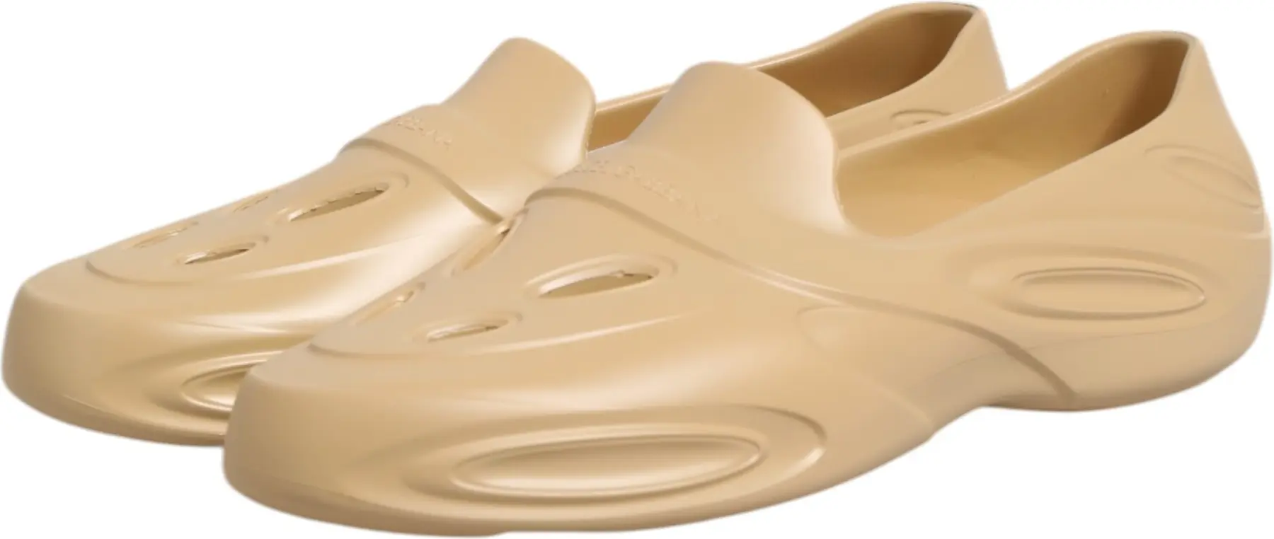 Low Top Sneakers Shoes Beige Rubber Slides Dolce & Gabbana