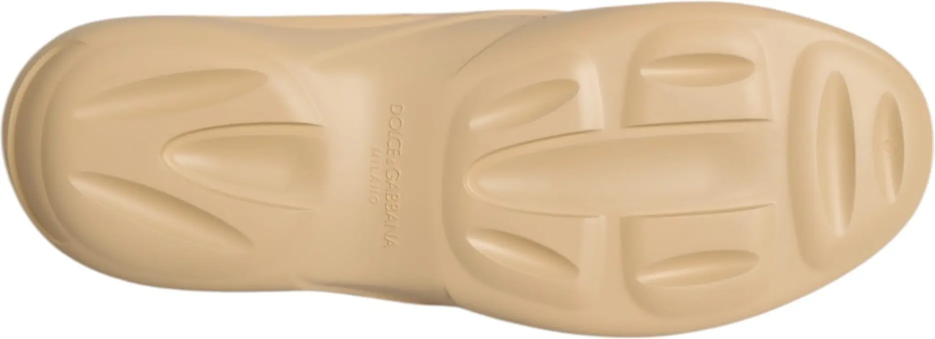 Low Top Sneakers Shoes Beige Rubber Slides Dolce & Gabbana