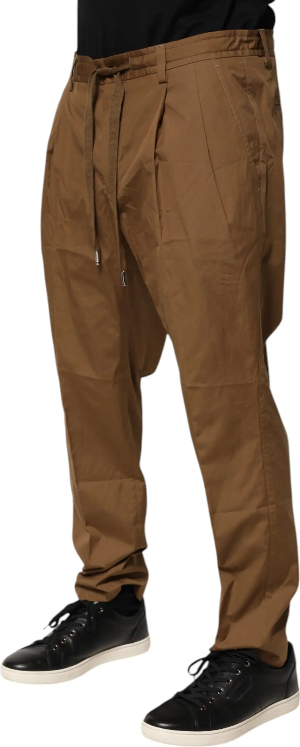 Jogger Pants Dolce & Gabbana Brown Cotton Chino