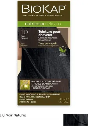 Herbal Hair Dye Biokap Nutricolor Delicato Black