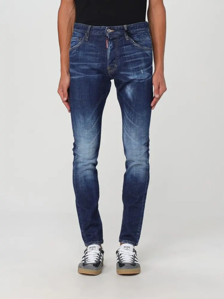 Blue Cotton Skinny Jeans Dsquared2