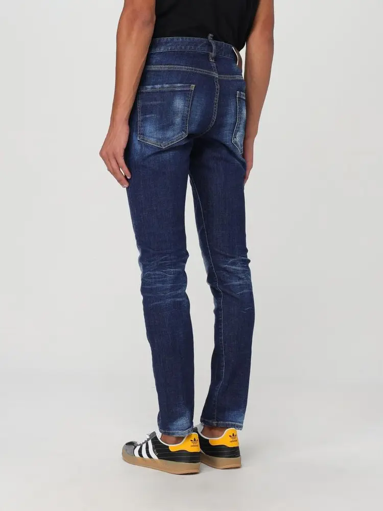 Blue Cotton Skinny Jeans Dsquared2