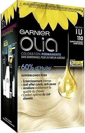Permanent Hair Color Garnier Olia Superblonds Pure 110 without Ammonia