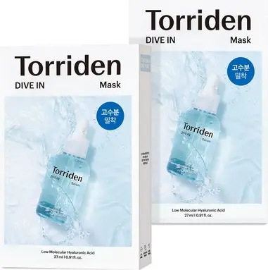 Sheet Mask Torriden DIVE-IN Hyaluronic Acid Facial Sheet Masks