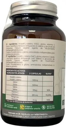 N-Acetylcystein und Glycin Nahrungsergänzung Webotanix