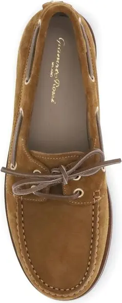 Brown Calf Leather Bos Taurus Slip-On Loafers by Gianvito Rossi