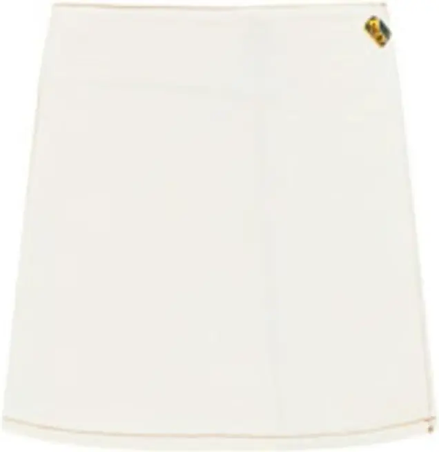 White Cotton Mini Skirt