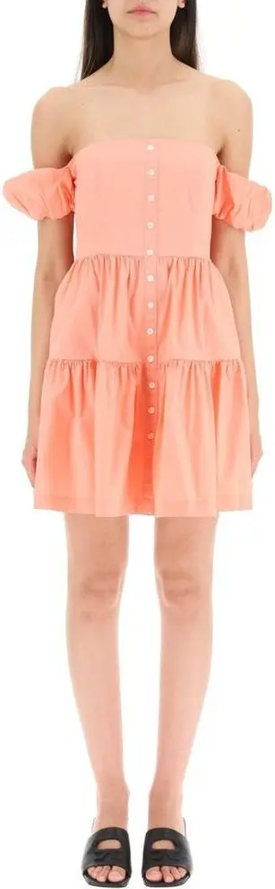 Staud Elio Cotton Mini Dress