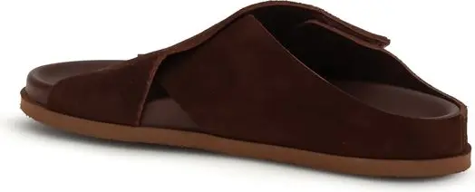 Braune Samt-Sandalen mit flachem Absatz von Pedro Garcia