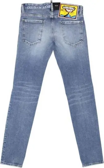 Blue Cotton Straight-Leg Jeans Dsquared2