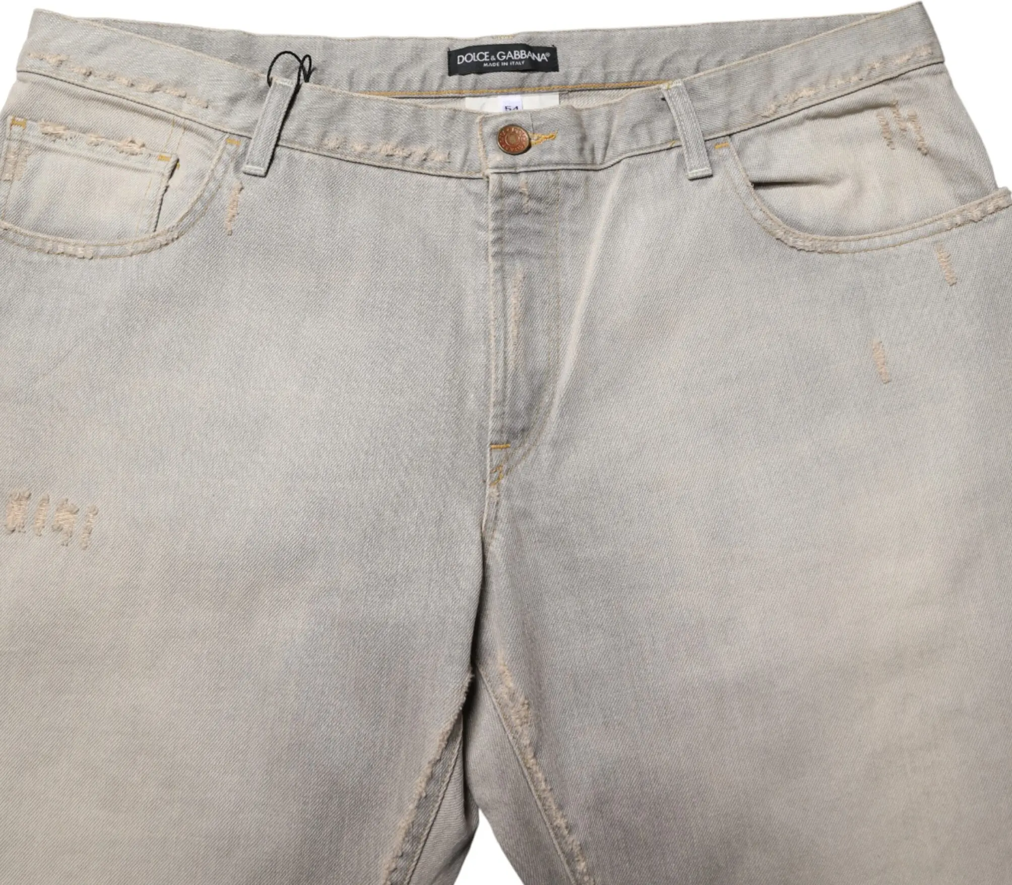 Light Gray Cotton Straight Denim Trouser Jeans Dolce & Gabbana