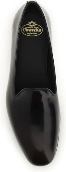 Black Calf Leather Bos Taurus Slip-On Loafers