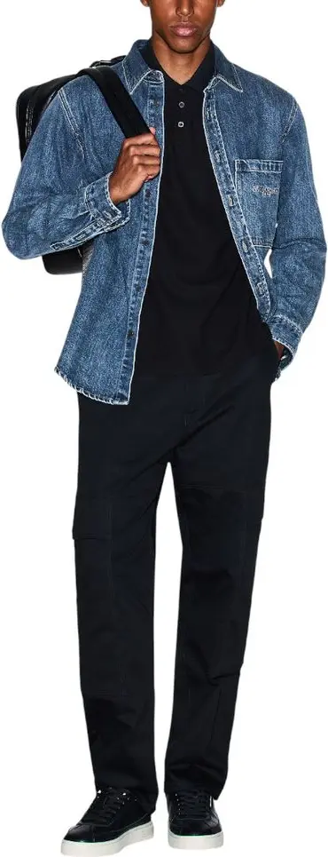 Blue Denim Shirt Armani Exchange