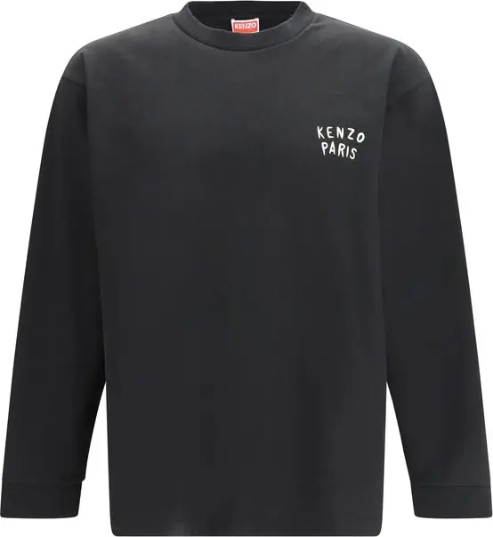 Black Cotton Long Sleeve T-Shirt Kenzo