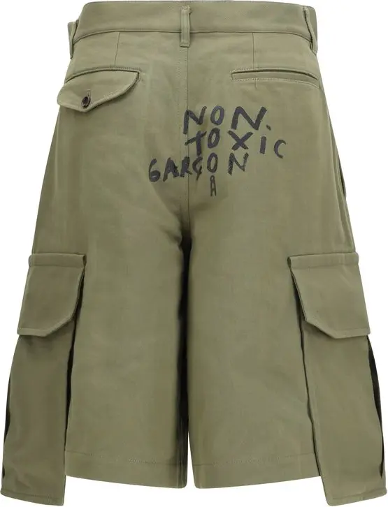 Zweifarbige Baumwoll-Bermuda-Shorts Comme Des Garcons