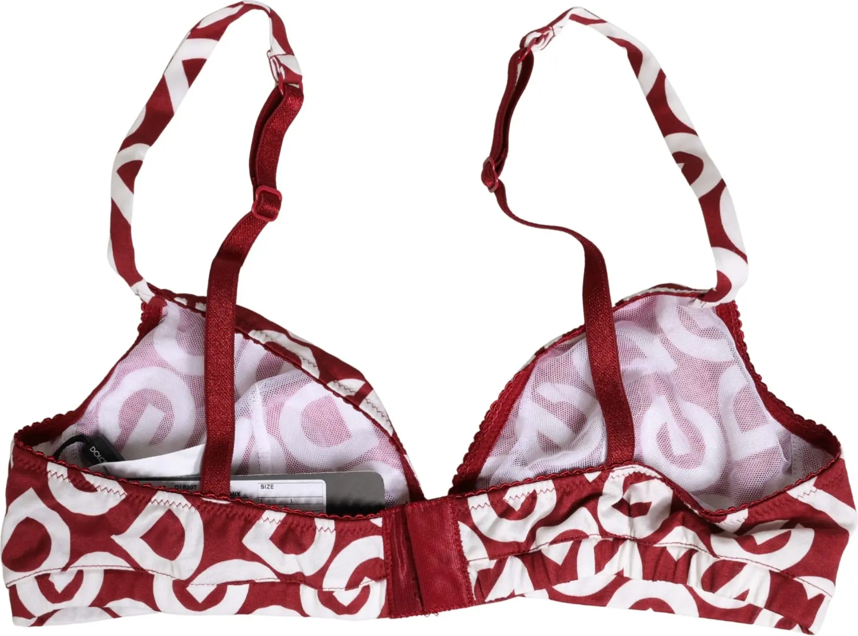 Red Logo Monogram Cotton Soft Cup Bra Unterwäsche Dolce & Gabbana