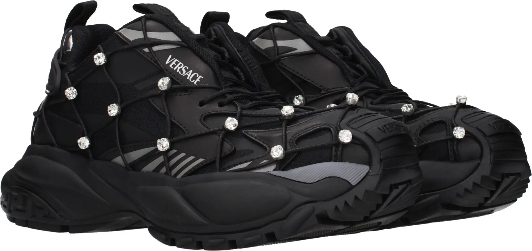 Sneakers Versace Black Fabric Chunky
