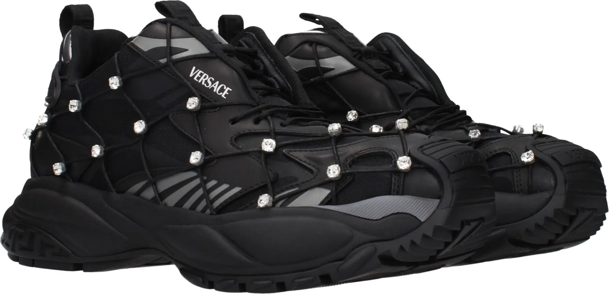 Sneakers Versace Black Fabric Chunky Sneakers