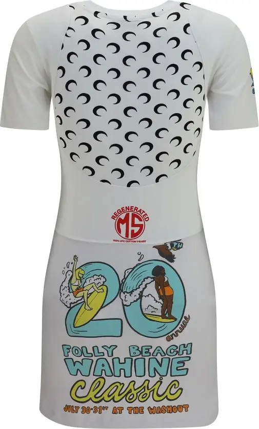 White Cotton Casual Dress