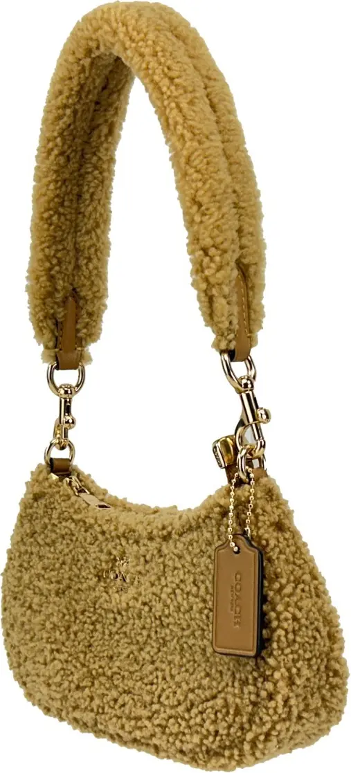 Coach Teri Mini Shearling Lammfell Umhängetasche