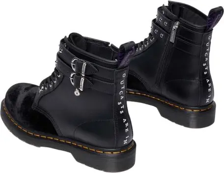 Black Leather Lace-Up Boots by Dr. Martens