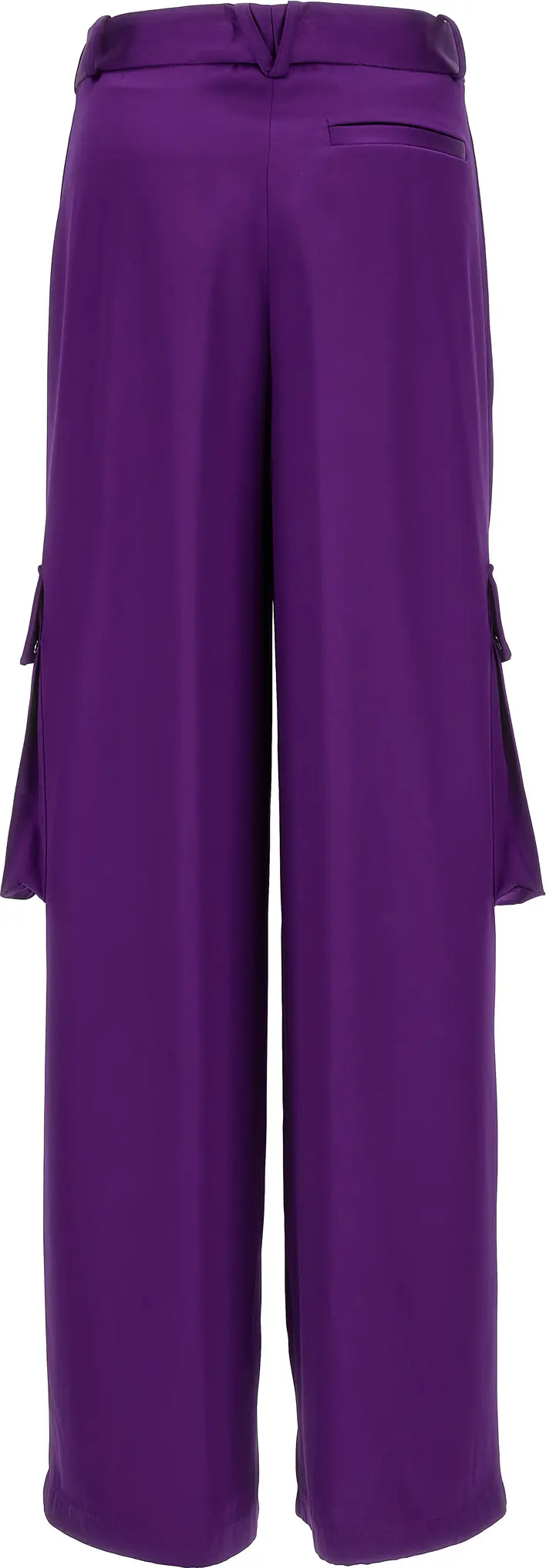Purple Viscose Cargo Pants Versace