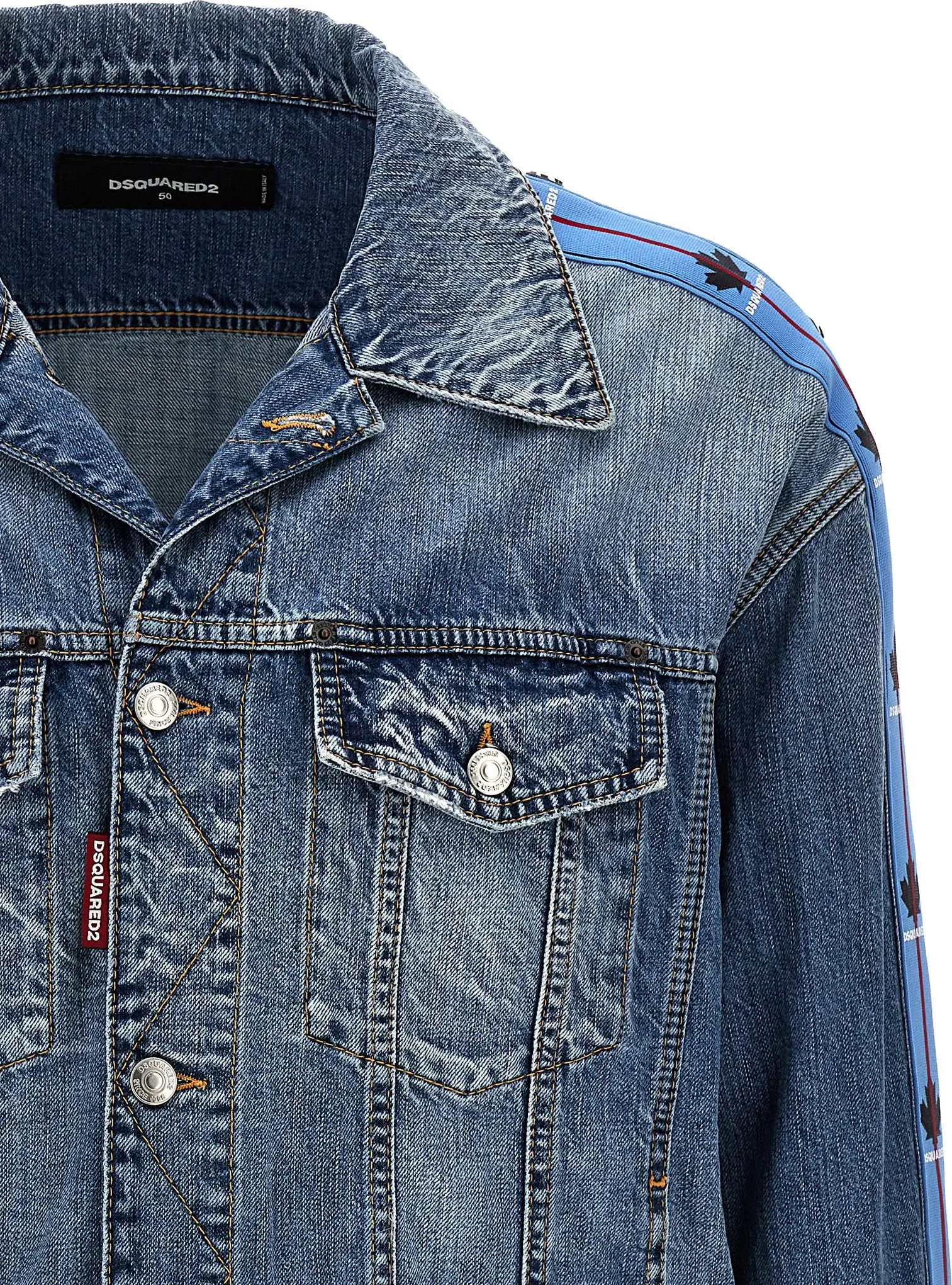 Blue Cotton Denim Jacket Dsquared2