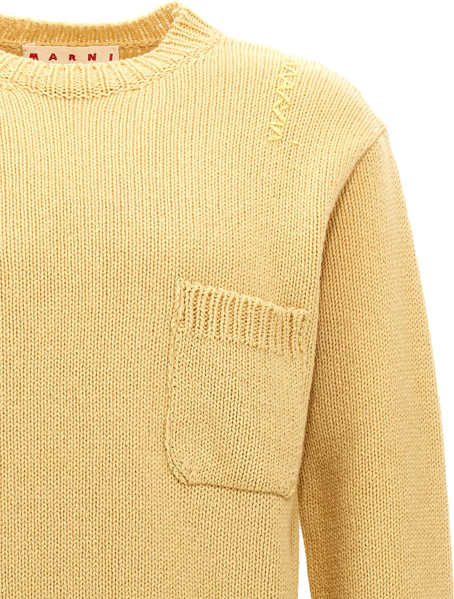 Zweifarbige Wollstrickjacke Marni