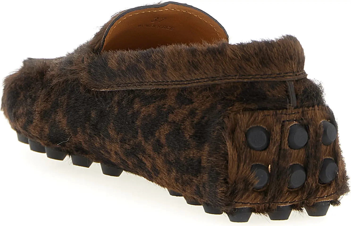 Brown Calfskin Slip-On Loafers Tods