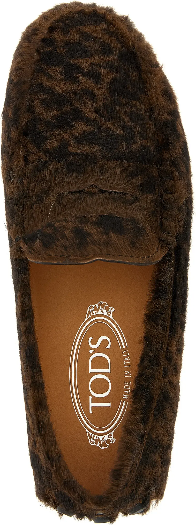 Brown Calfskin Slip-On Loafers Tods