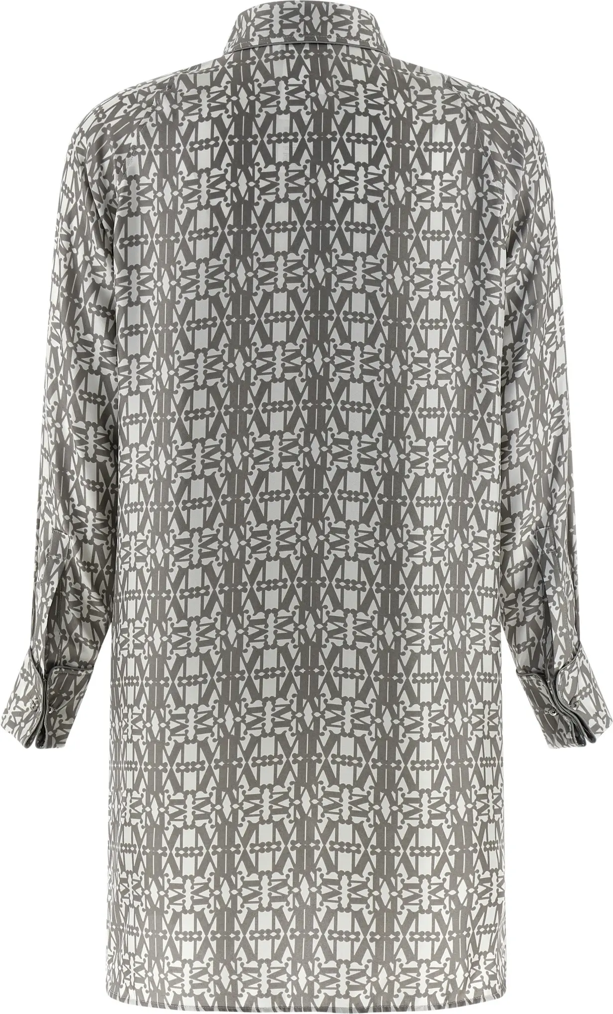 Graues Seiden-Kurz-Kleid Max Mara