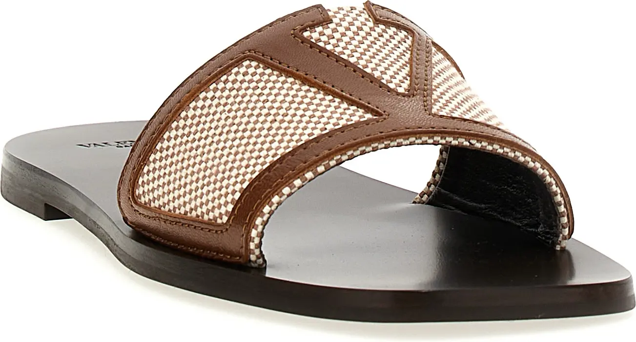 Sandals Valentino Garavani Brown Cotton